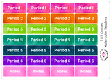 T113 || Custom Watercolor Teacher Planner Header Stickers