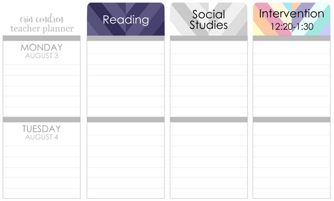 R01 || Custom Retro Weekly Teacher Planner Header Stickers