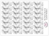 R01 || Custom Retro Weekly Teacher Planner Header Stickers