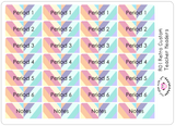 R01 || Custom Retro Weekly Teacher Planner Header Stickers