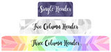 K01 || Custom Kaleidoscope Teacher Planner Header Stickers