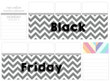 T08 || Chevron Black Friday Full Day Stickers