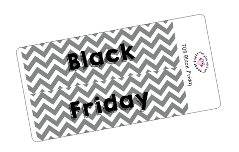 T08 || Chevron Black Friday Full Day Stickers