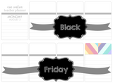 T37 || Ribbon Black Friday Full Day Stickers