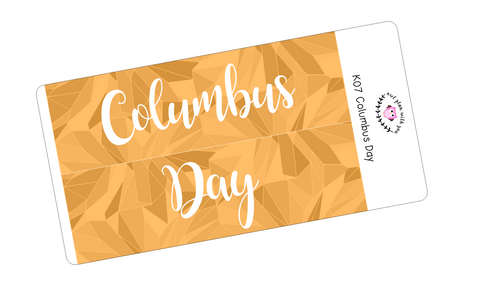 K07 || Kaleidoscope Columbus/Indigenous Peoples Day Full Day Stickers