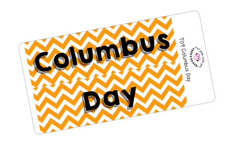 T09 || Chevron Columbus/Indigenous Peoples Day Full Day Sticker