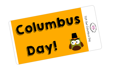 T09 || Owl Columbus/Indigenous Peoples Day Full Day Sticker