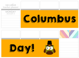 T09 || Owl Columbus/Indigenous Peoples Day Full Day Sticker