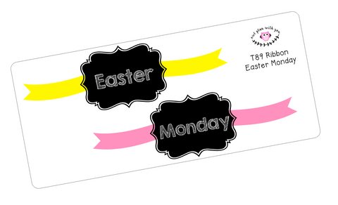T89 || Ribbon Easter Monday Full Day Stickers