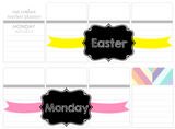 T89 || Ribbon Easter Monday Full Day Stickers