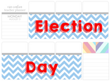 T11 || Chevron Election Day Full Day Stickers