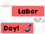 T14 || Owl Labor Day Full Day Stickers