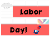 T14 || Owl Labor Day Full Day Stickers
