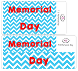 T15 || Chevron Memorial Day Full Day Stickers