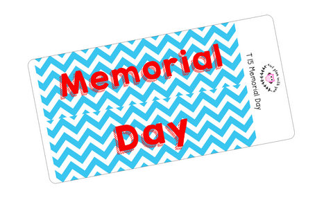 T15 || Chevron Memorial Day Full Day Stickers