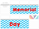 T15 || Chevron Memorial Day Full Day Stickers