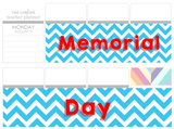 T15 || Chevron Memorial Day Full Day Stickers