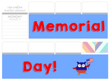 T15 || Owl Memorial Day Full Day Stickers