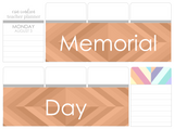 R16 || Retro Memorial Day Full Day Stickers