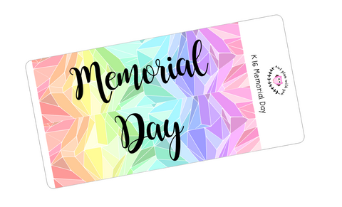 K16 || Kaleidoscope Memorial Day Full Day Stickers