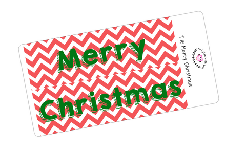 T16 || Chevron Christmas Full Day Stickers