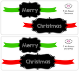 T148 || Ribbon Merry Christmas Full Day Stickers