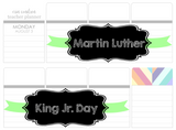 T153 || Ribbon MLK Jr. Full Day Stickers