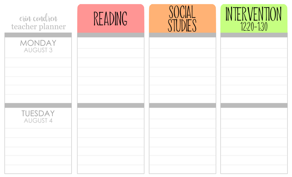 B01 || Basic Teacher Planner Header Stickers – OwlPlanWithYou