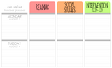 B01 || Basic Teacher Planner Header Stickers