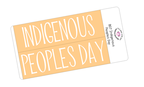B07 || Basic Columbus/Indigenous Peoples Day Full Day Sticker
