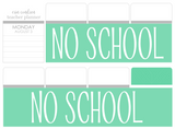 B19 || Basic No School Full Day Stickers