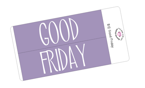 B12 || Basic Good Friday Full Day Stickers