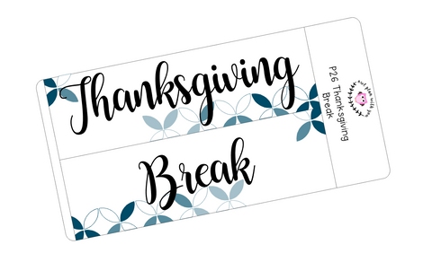 P26 || Petals Thanksgiving Break Full Day Stickers