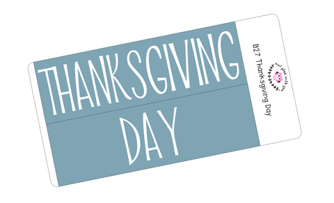 B27 || Basic Thanksgiving Day Full Day Stickers