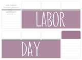 B15 || Basic Labor Day Full Day Stickers