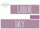 B15 || Basic Labor Day Full Day Stickers