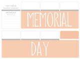 B16 || Basic Memorial Day Full Day Stickers