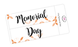 P16 || Petals Memorial Day Full Day Stickers