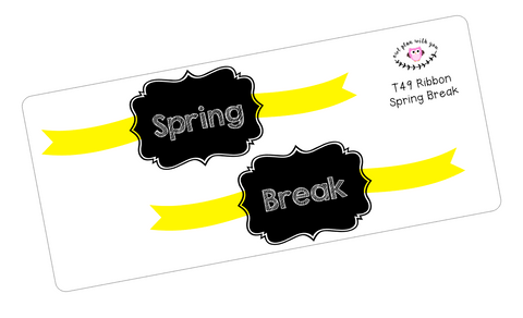 T49 || Ribbon Spring Break Full Day Stickers