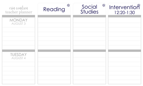 T162 || Custom Neutral Weekly Teacher Planner Header Stickers