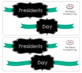 T80 || Ribbon Presidents Day Full Day Stickers
