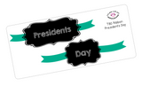 T80 || Ribbon Presidents Day Full Day Stickers