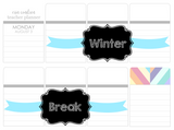 T82 || Ribbon Winter Break Full Day Stickers