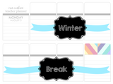 T82 || Ribbon Winter Break Full Day Stickers