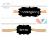 T87 || Ribbon Thanksgiving Break Full Day Stickers