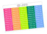 T106 || Box Date Stickers for the 2024-2025 School Year