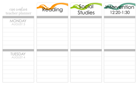 G01 || Geode Weekly Teacher Planner Header Stickers