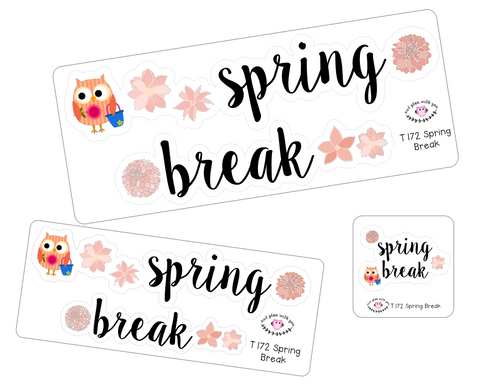 T172 || Spring Break Week Cover Stickers