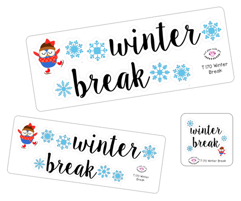 T170 || Winter Break Week Cover Stickers