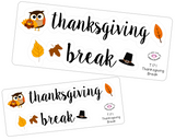 T171 || Thanksgiving Break Week Cover Stickers